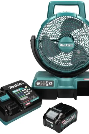 Remise Makita CF001GM1 Ventilateur 235 mm 40V max. + 1x Batterie 4 Ah + Chargeur