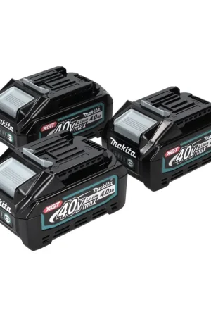 Makita Set de batteries: 3x Batteries BL4040 4,0 Ah 40V max. - XGT Li-Ion - Classe de protection IP64 - avec Indicateur LED (3x 191B26-6) Haute Qualité
