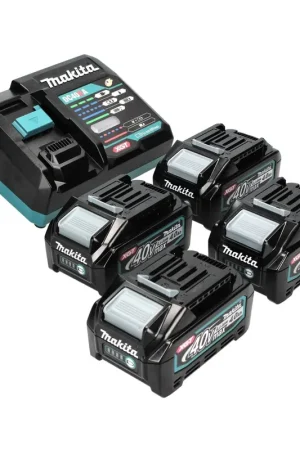 Achetez Aujourd'hui Makita Power Source Kit 40 V max. avec 4x BL 4040 batterie 4,0 Ah XGT ( 4x 191B26-6 ) + DC 40 RA chargeur rapide XGT LXT ( 191E07-8 )