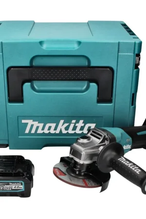 Promotion Makita GA 016 GM101 Meuleuse d'angle sans fil 40 V maxi 125 mm brushless XGT + 1x Batterie 4,0 Ah + Makpac - sans chargeur