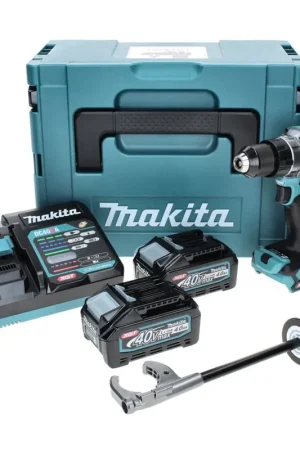 Nouvel Arrivage Makita DF 001 GM201 perceuse-visseuse sans fil 40 V max. 140 Nm XGT Brushless + 2x batterie 4,0 Ah + chargeur + Makpac