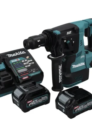 Offre Exclusive Makita HR 004 GD2 Perceuse à percussion sans fil 40 V max. 2,8 J SDS plus XGT + 2x Batteries 2,5 Ah + Chargeur