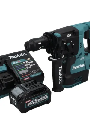 Makita HR 004 GM1 marteau combiné à batterie 40 V max. 2,8 J SDS plus XGT Brushless + 1x batterie 4,0 Ah + chargeur Nouveauté