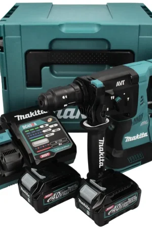 Makita HR 004 GD201 marteau combiné à batterie 40 V max. 2,8 J SDS plus XGT Brushless + 2x batterie 2,5 Ah + chargeur + Makpac Certifié