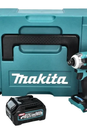 Haute Qualité Makita TD001GD101 Visseuse à percusion sans fil 220Nm 40V 1/4" XGT Brushless + 1x Batterie 2,5Ah + Coffret Makpac - sans chargeur