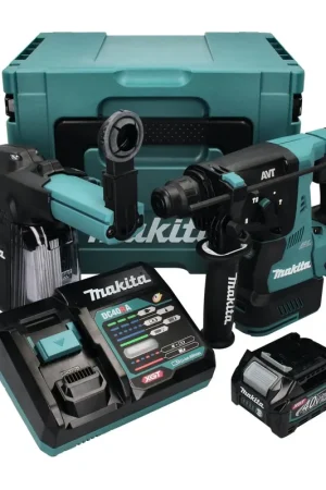 Quantité Limitée Makita HR 003 GD101 marteau combiné à batterie 40 V max. 2,8 J SDS plus brushless + 1x batterie 2,5 Ah + chargeur + aspiration DX12 + Makpac