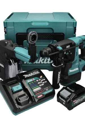 Makita HR 003 GM101 marteau combiné à batterie 40 V max. 2,8 J SDS plus brushless + 1x batterie 4,0 Ah + chargeur + aspiration DX12 + Makpac Produit De Marque