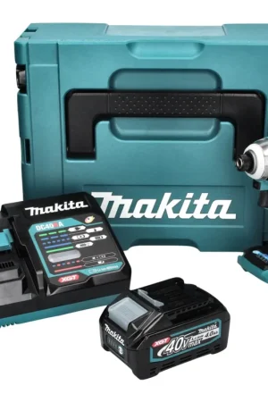 Nouvel Arrivage Makita TD001GM101 Visseuse à percusion sans fil 220Nm 40V 1/4" XGT Brushless + 1x Batterie 4,0Ah + Chargeur + Coffret Makpac