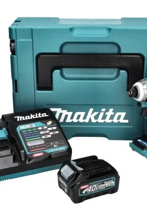 Vente Flash Makita TD001GD1 Visseuse à percusion sans fil 220Nm 40V 1/4" XGT Brushless + 1x Batterie 2,5Ah + Chargeur + Coffret Makpac