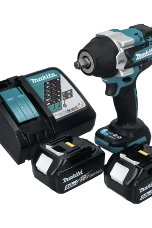 Prix Promo Makita DTW 700 RT Visseuse à chocs sans fil 18 V 700 Nm 1/2" XPT Brushless + 2x Batteries 5,0 Ah + Chargeur