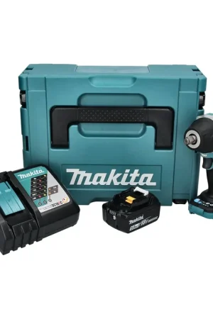 Makita DTW 700 RT1J Visseuse à chocs sans fil 18 V 700 Nm 1/2" XPT Brushless + 1x Batterie 5,0 Ah + Chargeur + Makpac Produit De Marque