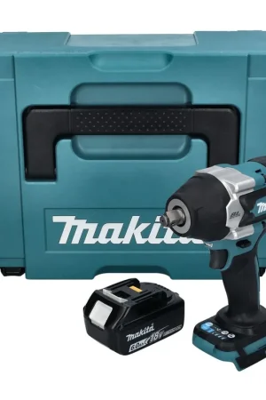 Makita DTW 700 G1J Visseuse à chocs sans fil 18 V 700 Nm 1/2" XPT brushless + 1x Batterie 6,0 Ah + Makpac - sans chargeur Certifié
