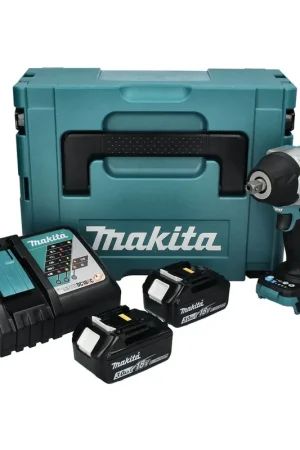 Offre Du Jour Makita DTW 701 RFJ clé à chocs sans fil 18 V 700 Nm 1/2'' XPT Brushless + 2x batterie 3,0 Ah + chargeur + Makpac