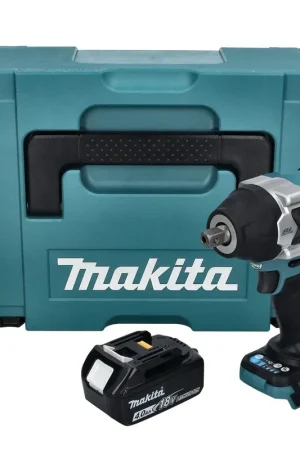 Makita DTW 701 M1J Clé à choc sans fil 18 V 700 Nm 1/2'' XPT Brushless + 1x batterie 4,0 Ah + Makpac - sans chargeur Livraison Express