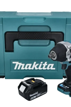 Makita DTW 701 G1J Clé à choc sans fil 18 V 700 Nm 1/2'' XPT Brushless + 1x batterie 6,0 Ah + Makpac - sans chargeur Petit Prix