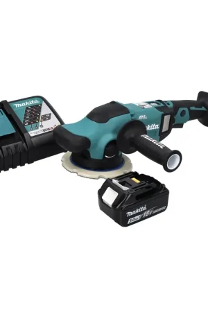 Makita DPO 600 RT1 Ponceuse excentrique sans fil 18 V 150 mm XPT Brushless + 1 batterie 5,0 Ah + chargeur Promotion