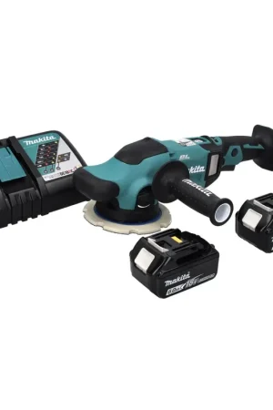 Prix Choc Ponceuse excentrique sans fil Makita DPO 600 RG 18 V 150 mm XPT Brushless + 2 batteries 6,0 Ah + chargeur