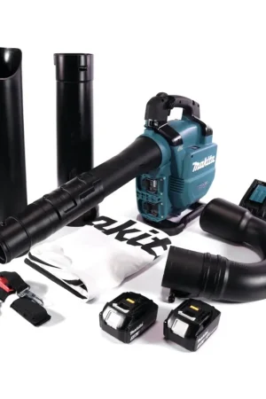 Achat Immédiat Makita DUB 363 RT2V Souffleur / aspirateur de feuilles à batterie 36 V ( 2x 18 V ) Brushless + kit d'aspiration + 2x batterie 5,0 Ah + chargeur