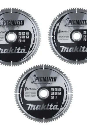 Offre Du Jour Makita CMSXF26080G SPECIALIZED EFFICUT Lame de scie 260 x 30 x 1,65 mm - 80 dents, pour bois - 3 pcs. (3x B-67290)