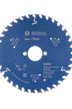 Bosch Lame de scie circulaire Expert for Wood, 165 x 1,6 x 30 mm, 36 dents (2608644026) Promotion Saisonnière