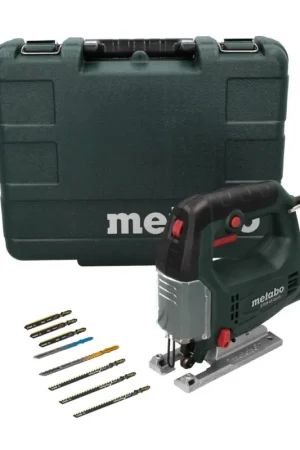 Bon Marché Metabo STEB 65 Quick scie sauteuse 450 watts + 6x lames de scie sauteuse + étui