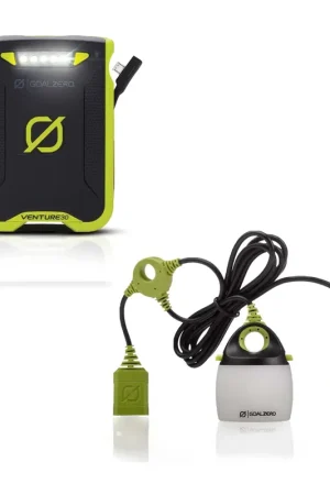 Goal Zero Venture 30 Chargeur Solaire Power Bank Micro USB 3,7 V 7,8 Ah + Goal Zero Light a Life Mini Lampe USB 110 Lumens Retour Gratuit
