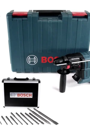 Quantité Limitée Bosch GBH 18V-20 Perceuse à percussion sans fil 18 V 1.7 J SDS-plus + Jeu de perceuses et burins 11 pièces.Certifié PGM + Mallette - sans accessoires