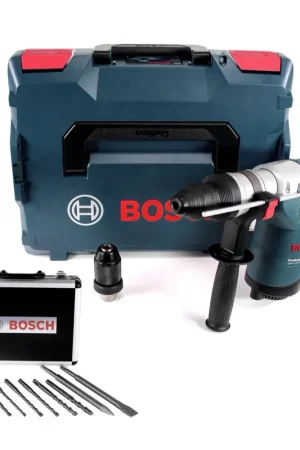Remise Bosch GBH 4-32 DFR Perceuse à percussion 900 W 4.2 J SDS-plus + Jeu de perceuses et burins - 11 pièces.Certifié PGM + Coffret L-Boxx