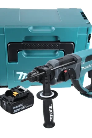 Makita DHR 202 T1J Perforateur burineur sans fil 18 V 2.0 J + 1x Batterie 5.0 Ah + Makpac - sans chargeur Meilleure Vente