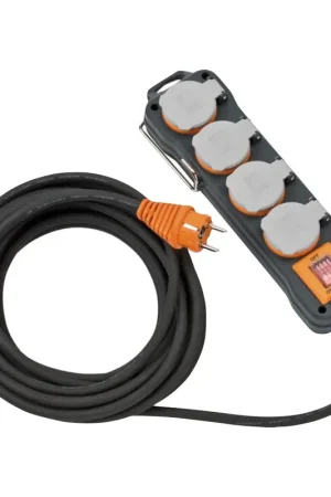 Nouvel Arrivage Brennenstuhl professionalLINE Multiprise, 8 m + 4x Prises - IP 54, H07RN-F 3G1,5 (9151480100)