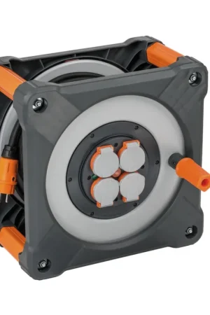 Brennenstuhl professionalLINE Enrouleur de câble BQ + Protection anti-retournement, 33 m + 4x Prises - IP44, BGI 608 (9202330100) Vente Directe