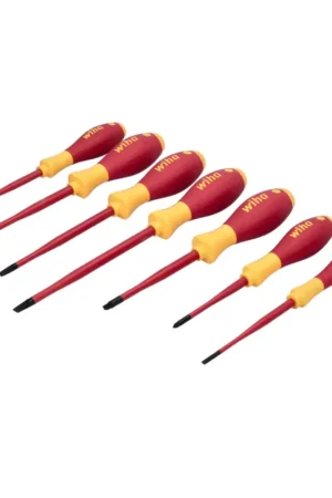 Wiha Jeu de tournevis SoftFinish electric slimFix - 7 pièces VDE 1000 V (44867) à fente / Phillips / Pozidriv Prix Réduit