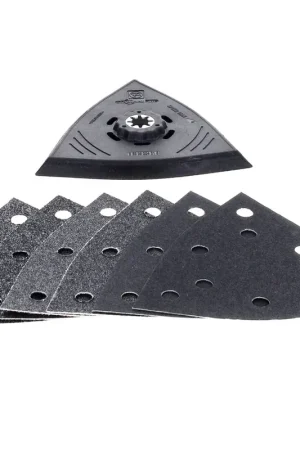 Dernier Modèle FEIN Kit de patins de ponçage Starlock Plus SLP KL (63806204210) Feuilles abrasives 2x K 60 + 2x K 80 + 2x K 180