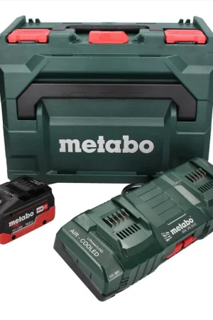 Metabo Set de base - 1x Batterie 18 V 10,0 Ah LIHD + Chargeur double + Coffret metaBOX Dernier Modèle