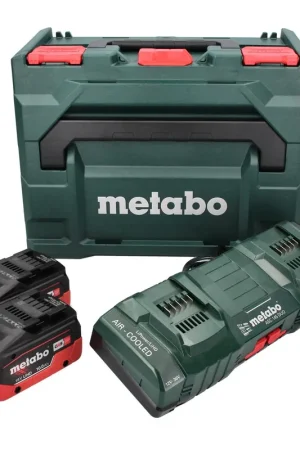Prix Choc Metabo Set de base - 2x Batteries 18 V 10,0 Ah LIHD + Chargeur double + Coffret metaBOX