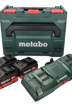 Metabo Set de base - 3x Batteries 18 V 10,0 Ah LIHD + Chargeur double + Coffret metaBOX Achat Immédiat