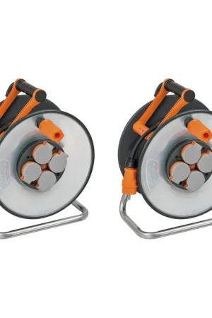 Brennenstuhl professionalLINE Enrouleurs de câble - 2 pièces SteelCore 25 m IP 44 (2x 9191250100) H07RN-F 3G1.5 Produit De Marque