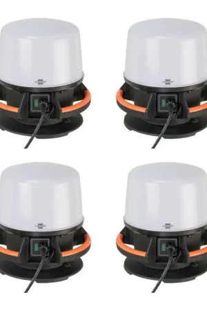 Bon Plan Brennenstuhl professionalLINE projecteurs hybrides - 4x ORUM LED 360 ° 50 W (4x 9171400401) 4000 lm IP 65