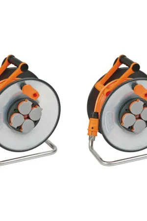 Meilleur Prix Brennenstuhl professionalLINE Enrouleurs de câble - 2x pièces SteelCore 33 m IP 44 (2x 9191330200) H07BQ-F 3G1.5