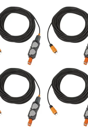 Expédié Aujourd'hui Brennenstuhl professionalLINE set 4x Blocs d'alimentation avec 4 prises IP 54 25 m (4x 9161250160) H07RN-F 3G1.5