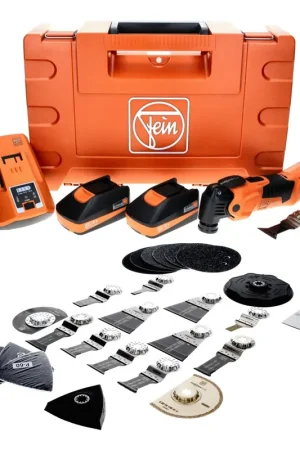 Commander Vite FEIN MultiMaster AMM 500 PLUS C Machine oscillante sans fil Starlock Plus 18 V + 2x Batteries 3 Ah + Chargeur + Coffret + Set d'accessoires, 34 pcs