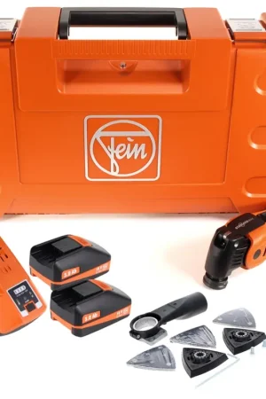 Prix Réduit FEIN AFSC 18 QSL Oscillateur sans fil SuperCut 18 V SLM (712927600000) + Set d'aspiration + 2x Batteries 3.0 Ah + Chargeur + Coffret