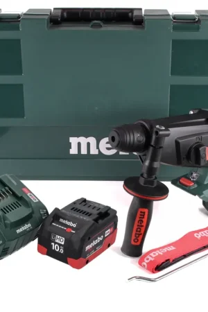 Top Vente Metabo KHA 18 LTX Perforateur sans fil 18 V (600210860) + 1x Batterie 10,0 Ah + Chargeur + Coffret de transport