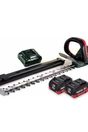 Meilleur Prix Metabo AHS 18-55 V Taille-haie sans fil 53cm 18V + 2x Batteries 10,0 h + Chargeur