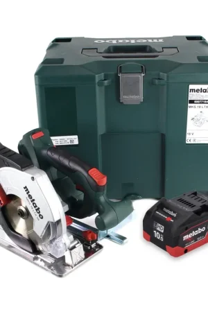 Nouvel Arrivage Metabo MKS 18 LTX 58 Scie circulaire à main sans fil 18 V 165 mm + 1x Batterie 10,0 Ah + Coffret MetaLoc - sans chargeur