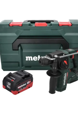 Pas Cher Metabo BH 18 LTX BL 16 Perceuse à percussion sans fil 18 V 1,3 J SDS-plus Brushless + 1x Batterie 10,0 Ah + Coffret MetaBOX - sans chargeur