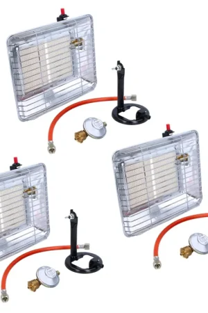Remise Rothenberger Industrial Set Chauffage au gaz Piezo (3x 35985) 2,7 kW - 4,2 kW pour bouteilles de gaz propane de 5 kg et 11 kg