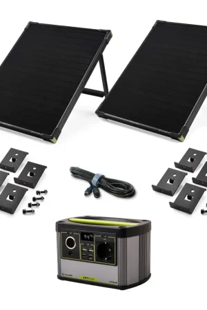 Expédié Aujourd'hui Goal Zero Yeti 200X - 230 V Centrale électrique portable 13 Ah + 2x Panneaux solaire Boulder 50 22 V 50 W 3,5 A + Rallonge de 4,5 mètres + 2x kit de montage Boulder