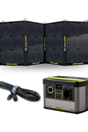Super Prix Goal Zero Yeti 200X - 230 V Centrale électrique portable 13 Ah + Panneau solaire pliable Nomad 100 18 - 22 V 100 W + Rallonge de 4,5 mètres