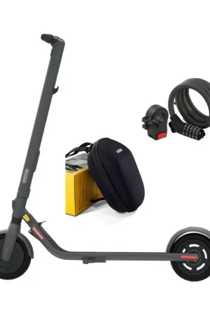 Ninebot by Segway KickScooter E25D E- Trottinette électrique 300 W 20 km/h + KickScooter Serrure à combinaison +KickScooter Sacoche avant pour guidon Acheter Direct
